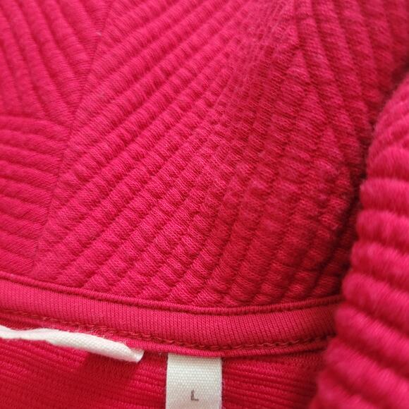 Soft Surroundings Size L Red Textured Pullover Sweater Minimalist Comfy Fit - Picture 8 of 9